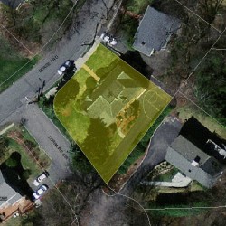 256 Dorset Rd, Newton MA 02468-1428 aerial view