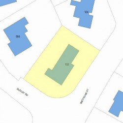 132 Brookline St, Newton MA  02467 plot plan