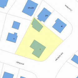 3 Vernon St, Newton MA  02458-2022 plot plan