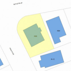 1088 Boylston St, Newton MA 02461-1317 plot plan