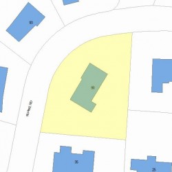 90 Ruane Rd, Newton MA  02465-2628 plot plan