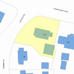 882 Commonwealth Ave, Newton MA 02459-1041 plot plan