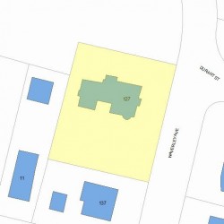 127 Waverley Ave, Newton MA 02458-2406 plot plan