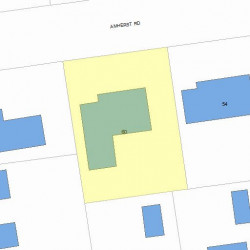 60 Amherst Rd, Newton MA  02468-2302 plot plan