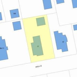 61 Erie Ave, Newton MA 02461-1515 plot plan