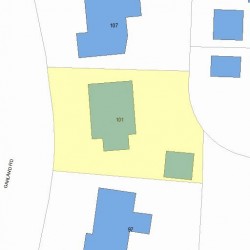 101 Garland Rd, Newton MA  02459-1741 plot plan