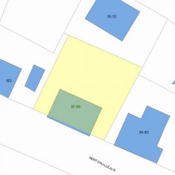 97 Newtonville Ave, Newton MA 02458-1852 plot plan