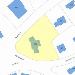 1608 Beacon St, Newton MA 02468-1508 plot plan