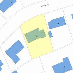 25 Haynes Rd, Newton MA  02459-2716 plot plan