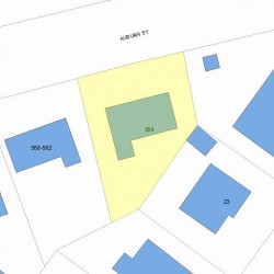 554 Auburn St, Newton MA 02466-1718 plot plan