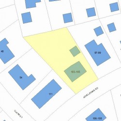 103 Athelstane Rd, Newton MA 02459-2422 plot plan
