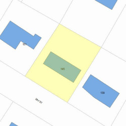 145 Day St, Newton MA 02466-2921 plot plan