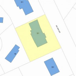 321 Upland Ave, Newton MA 02461-2028 plot plan