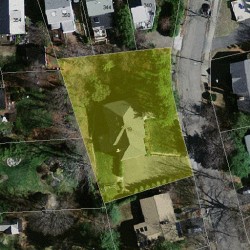 19 Dorr Rd, Newton MA  02458-2701 aerial view