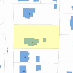 56 Cedar St, Newton MA  02459-1113 plot plan