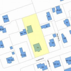 141 Webster St, Newton MA  02465-1822 plot plan