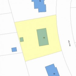 60 Arlo Rd, Newton MA 02464-1001 plot plan
