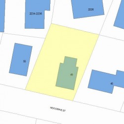 49 Woodbine St, Newton MA 02466-1808 plot plan