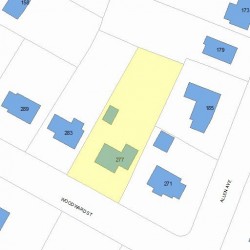 277 Woodward St, Newton MA 02468-2010 plot plan