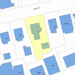 46 Court St, Newton MA  02458-1264 plot plan