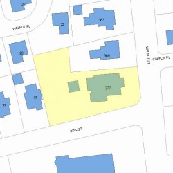 377 Walnut St, Newton MA 02460-1945 plot plan