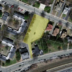 38 Ash St, Newton MA  02466-1811 aerial view
