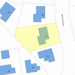 111 Manchester Rd, Newton MA  02461-1132 plot plan