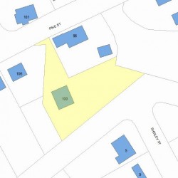 100 Pine St, Newton MA  02466-1308 plot plan