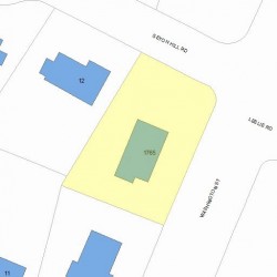 1765 Washington St, Newton MA 02466-2822 plot plan