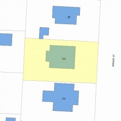 109 Parker St, Newton MA 02459-2545 plot plan
