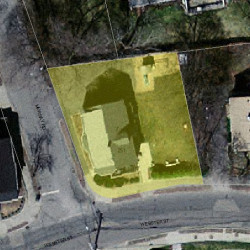 251 Webster St, Newton MA  02465-1851 aerial view