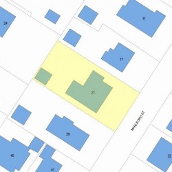 21 Marlboro St, Newton MA 02458-2120 plot plan