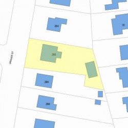 288 Parker St, Newton MA  02459-2673 plot plan