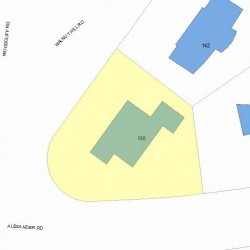 198 Woodcliff Rd, Newton MA  02461-1859 plot plan