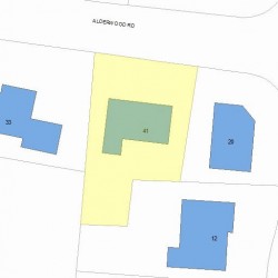 41 Alderwood Rd, Newton MA  02459-1225 plot plan