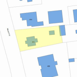 424 Walnut St, Newton MA 02460-2205 plot plan