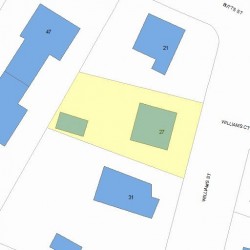 27 Williams St, Newton MA  02464-1348 plot plan