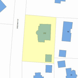 212 Chestnut St, Newton MA  02465-2929 plot plan