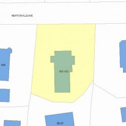 402 Newtonville Ave, Newton MA  02460-1925 plot plan