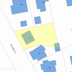 47 Woodward St, Newton MA 02461-1536 plot plan