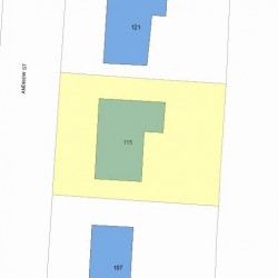115 Andrew St, Newton MA  02461-2144 plot plan