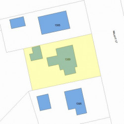 1389 Walnut St, Newton MA  02461-1851 plot plan