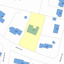 215 Franklin St, Newton MA 02458-2324 plot plan