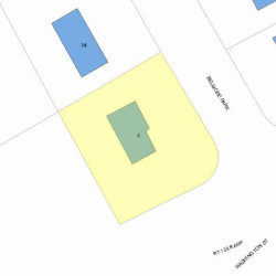 4 Belmore Park, Newton MA  02462-1515 plot plan
