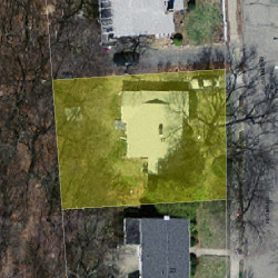 17 Regina Rd, Newton MA  02466-1412 aerial view