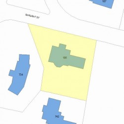 186 Sargent St, Newton MA 02458-2345 plot plan