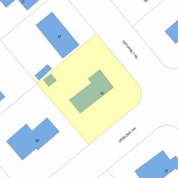 80 Crehore Dr, Newton MA  02462-1114 plot plan