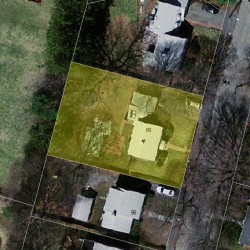 60 Lindbergh Ave, Newton MA  02465-1639 aerial view