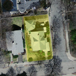 25 Ware Rd, Newton MA 02466-1419 aerial view