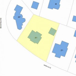 281 Waban Ave, Newton MA 02468-1306 plot plan